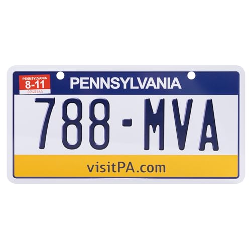 USA Staatskennzeichen mit Namen. Namensschild aus Aluminium. Wandschild, Tafel, Türschild. US-Kennzeichen. Schild mit Saugnäpfen. (788-MVA) von power gift
