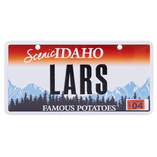 LARS - USA Staatskennzeichen mit Namen. Namensschild aus Aluminium. Wandschild, Tafel, Türschild. US-Kennzeichen. Schild mit Saugnäpfen. von power gift