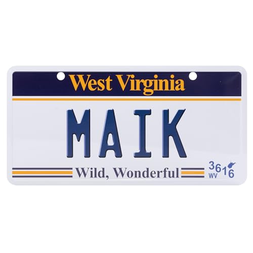 USA Staatskennzeichen mit Namen. Namensschild aus Aluminium. Wandschild, Tafel, Türschild. US-Kennzeichen. Schild mit Saugnäpfen. (MAIK) von power gift