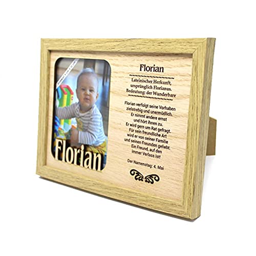 power gift FLORIAN - Bilderrahmen mit Namen. Fotorahmen stehend und hängend. Porträtrahmen mit Namensbedeutung, Baby- Namen. Namenstag. Geschenk für jeden Anlass. Wohnzimmer Dekoration. power gift FLORIAN - Bilderrahmen mit Namen. Fotorahmen stehend und hängend. Porträtrahmen mit Namensbedeutung, Baby- Namen. Namenstag. Geschenk für jeden Anlass. Wohnzimmer Dekoration. von power gift