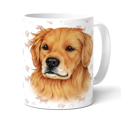 power gift GOLDEN RETRIEVER B Kaffeetasse mit Spruch. Becher mit Hundemotiv. Haustierbecher. Geschenk für Frauchen, Herrchen und alle Hunden Liebhaber. von power gift