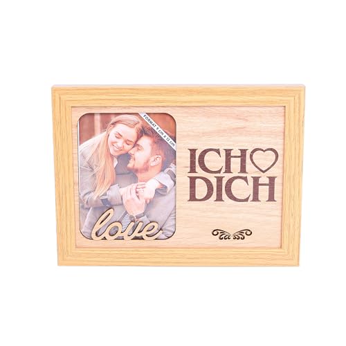 power gift Bilderrahmen - ICH LIEBE DICH. Fotorahmen zum Aufstellen oder Aufhängen. Einmalige Botschaft mit Fotografie. Kreative Geschenkidee und Dekoration für Ihre Wohnung. von power gift