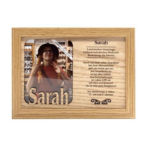 SARAH - Bilderrahmen. Porträt. Deko Bilder mit Rahmen. Fotorahmen - Für dein Zuhause/Picture Frame/Deko Wohnzimmer. Passt zu jeder Gelegenheit. Einmaliges Geschenk. SARAH - Bilderrahmen. Porträt. Deko Bilder mit Rahmen. Fotorahmen - Für dein Zuhause/Picture Frame/Deko Wohnzimmer. Passt zu jeder Gelegenheit. Einmaliges Geschenk. von power gift