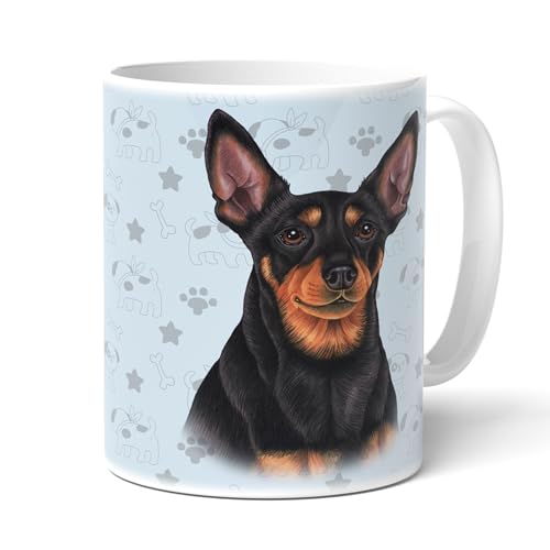 power gift ZWERGPINSCHER - Kaffeetasse mit Spruch und Hundemotiv. Praktisches Geschenk für Frauchen, Herrchen und alle Hunden Besitzer. von power gift
