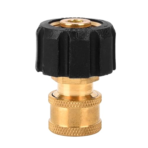 power tool HA8512A Hochdruckreiniger-Adapter, M22 Stecker auf 1/4-Zoll-Druck-Schnellstecker, Messing, Innengewinde, Schnellspanner, Schlauchverbindungsteile (14 mm Innendurchmesser) von power tool