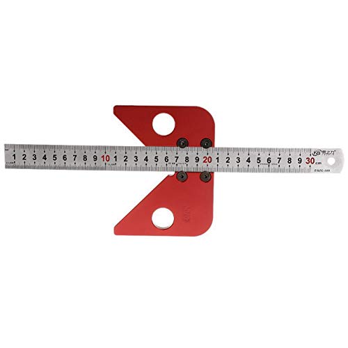 Powertool Stahllineal, Messwerkzeug für Holzbearbeitung, Mitte, Anreißwerkzeug, 45-Grad-Anreißer, runde Mittellinie, Zeichenlineal, Lineal, Tischler-Layout-Werkzeuge von power tool