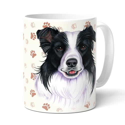 BORDER COLLIE Kaffeetasse mit Spruch und Hundemotiv. Tasse, Teetasse. Kaffeebecher. Geschenk für Frauchen, Herrchen, alle Hunden Besitzer. von power gift