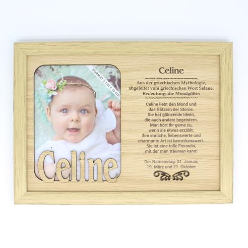 CELINE - Bilderrahmen Holz, Deko Bilder mit Rahmen, Fotorahmen stehend und hängend - Für dein Zuhause Picture Frame Deko Schlafzimmer Fotografie Foto Bild Porträt Portrait von power gift