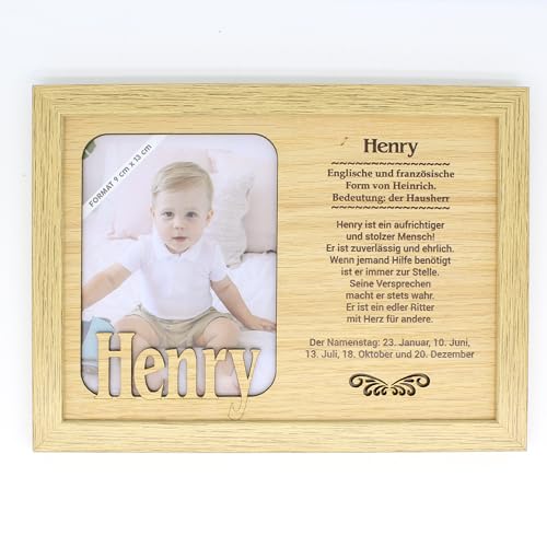 HENRY - Bilderrahmen Holz, Deko Bilder mit Rahmen, Fotorahmen stehend und hängend - Für dein Zuhause Picture Frame Deko Schlafzimmer Fotografie Foto Bild Porträt Portrait von power gift