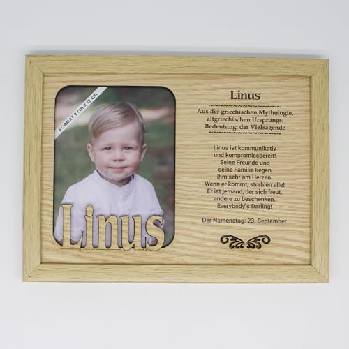 LINUS - Bilderrahmen Holz, Deko Bilder mit Rahmen. Foto, Fotorahmen stehend und hängend - Für dein Zuhause Picture Frame Deko Wohnzimmer Fotografie Foto Bild Porträt Portrait. von power gift