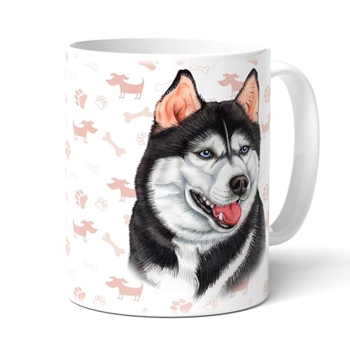 HUSKY - Tasse mit Spruch, Tasse Hund und Frauchen, Animal Crossing-Becher – Für Dich/Lustige Texte/Tasse Weihnachten/Personalisierte Tasse/Kaffeetasse Groß Husky von power gift