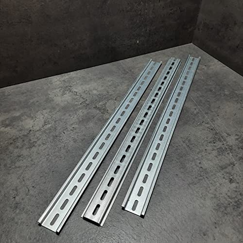 Hutschienen 25-35-50-75-100 cm DIN Schiene 7,5x35mm gelocht Stahl (3 Stück je 70cm) von powerpreis24