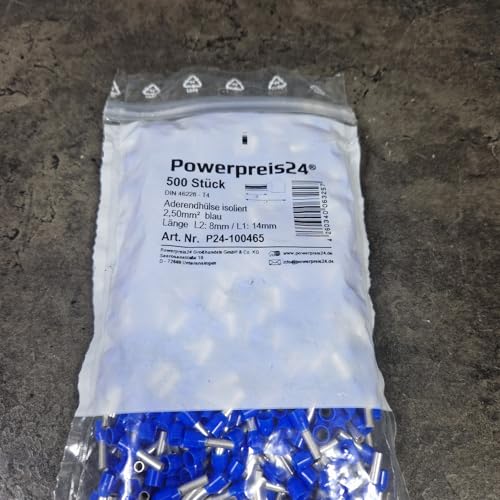 100 Stück 16 mm² Aderendhülsen isoliert blau von powerpreis24de 100 Stück 16 mm² Aderendhülsen isoliert blau von powerpreis24de von powerpreis24