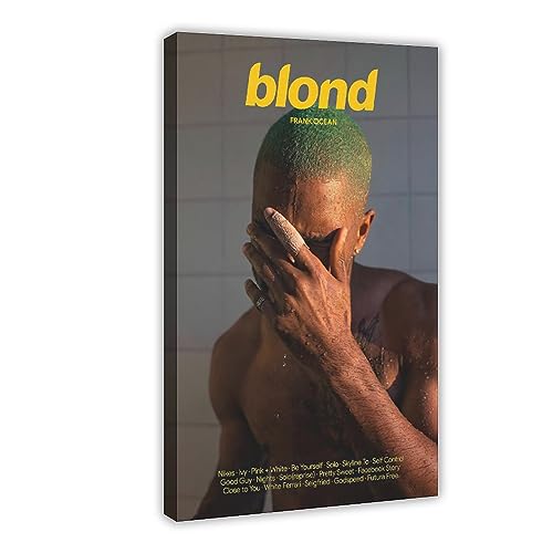 ppARK Blonde Album Cover Poster Rapper Leinwand Druck für Raumästhetik Frank Ocean Wandkunst Wohnzimmer Schlafzimmer Dekor 12x18 Zoll Rahmen von ppARK
