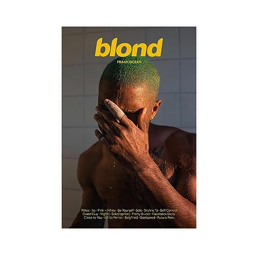 ppARK Blonde Album Cover Poster Rapper Leinwand Druck für Raumästhetik Frank Ocean Wandkunst Wohnzimmer Schlafzimmer Dekor 12x18 Zoll Ungerahmt von ppARK