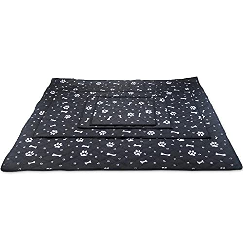 ppactvo KüHldecke Hund KüHlmatte FüR Hunde Eisseide Sommer Hunde KüHlmatte KüHlmatte Katze Atmungsaktiv Kratzfest KüHlkissen KüHlmatte Bett Black,Large von BOENTA