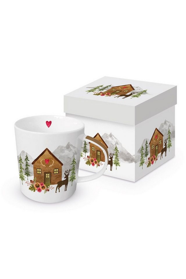 ppd PAPERPRODUCTS DESIGN GmbH Geschirr-Set Becher - HÜTTENZAUBER - creme/bunt von ppd PAPERPRODUCTS DESIGN GmbH