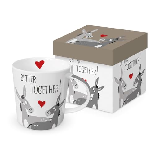 Kaffeebecher Esel, Henkelbecher Bauernhoftier Tier Tasse Donkey Love von PPD