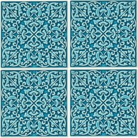 Fliesen Wände, Dekore/Adagio/15cm/Türkis von pracowniazona