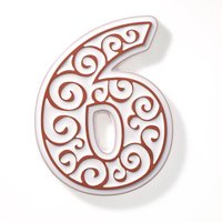 Keramik Hausnummer 6 , Weiß von pracowniazona