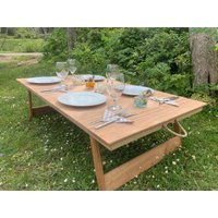 Handgefertigter Klapptisch Aus Holz - Tragbarer Picknicktisch Boho Camp Tisch Faltbarer Niedriger Sitztisch Für Outdoor, Zuhause, Geburtstag Und von pratikoutdoor