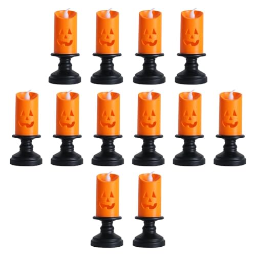 predolo 12x Halloween Kerze Lichter LED Lampen Fensterbank Dekorative Leuchter Desktop Ornamente für Themen Veranstaltungen Indoor Neue Jahr predolo 12x Halloween Kerze Lichter LED Lampen Fensterbank Dekorative Leuchter Desktop Ornamente für Themen Veranstaltungen Indoor Neue Jahr von predolo