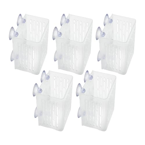 predolo 5 Stück Aquarium Pflanzenhalter mit Saugnapfkorb, Platzsparend, An Der Montiert, Wasserpflanzenhalter, Tassen, Töpfe für Die Teichwasserfütterung, Klar predolo 5 Stück Aquarium Pflanzenhalter mit Saugnapfkorb, Platzsparend, An Der Montiert, Wasserpflanzenhalter, Tassen, Töpfe für Die Teichwasserfütterung, Klar von predolo