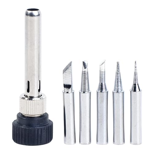 predolo 6 Stück Lötspitzen set mit Wechselspitzen als Löt-kit Inklusive Schweißspitzen Und Montagehülse in 5 Formen für Vielseitige Anwendungen für die predolo 6 Stück Lötspitzen set mit Wechselspitzen als Löt-kit Inklusive Schweißspitzen Und Montagehülse in 5 Formen für Vielseitige Anwendungen für die von predolo
