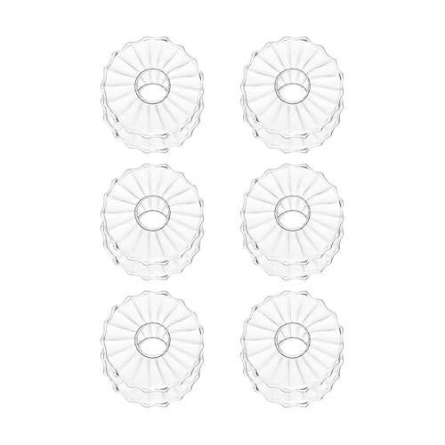 predolo 6 Stück Tropfschutz für Kerzen, Konisch, Tropfschutz für Kerzen, Tablett, Durchsichtig, Schutz für Tischdecke, Glas, Bobeches für Mahnwache bei Kerzen, Gerippt predolo 6 Stück Tropfschutz für Kerzen, Konisch, Tropfschutz für Kerzen, Tablett, Durchsichtig, Schutz für Tischdecke, Glas, Bobeches für Mahnwache bei Kerzen, Gerippt von predolo