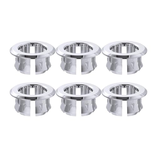 predolo 6 Stück Überlauf Ringe für Waschbecken Bad Ersatzteile Spülbecken Abflussabdeckung Rund PP Material Einfache Montage für Badezimmer Küche Haus, Silber predolo 6 Stück Überlauf Ringe für Waschbecken Bad Ersatzteile Spülbecken Abflussabdeckung Rund PP Material Einfache Montage für Badezimmer Küche Haus, Silber von predolo