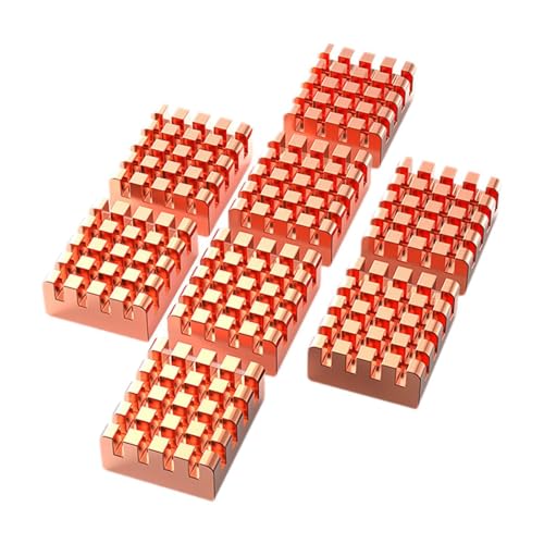 predolo 8Pcs Kupfer Kühlkörper Kit Kühler Kühlkörper Kühler Kühlung für Pi PCB Board von predolo