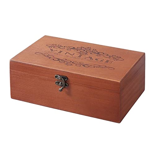 predolo Aufbewahrungsbox aus Holz mit Deckel, multifunktionale Holzkiste, dekorative rechteckige Boxen zum Aufbewahren von Schmuck, Handgemachten Seifen, m von predolo