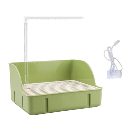 predolo Automatisches Sittich Vogelbad, Papageien Badewannen Zubehör, Robuste Zirkulierende Wasservogeldusche für Conure, Lovebird, Mittelgroße Vögel, GrÜn von predolo