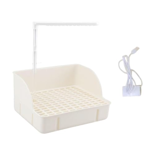 predolo Automatisches Sittich Vogelbad, Papageien Badewannen Zubehör, Robuste Zirkulierende Wasservogeldusche für Conure, Lovebird, Mittelgroße Vögel, Weiß von predolo