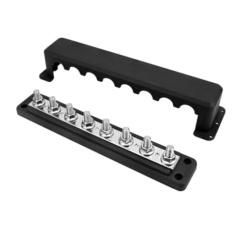 predolo Batterie-Verteilerblock, 12-48 V, Sammelschienen-Anschluss für Boote und Autos, Schwarz predolo Batterie-Verteilerblock, 12-48 V, Sammelschienen-Anschluss für Boote und Autos, Schwarz von predolo