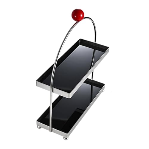 predolo Büro Organisationsregal, Metall Aufbewahrungslösung für Schreibtisch, Schwarzer roter Ball von predolo