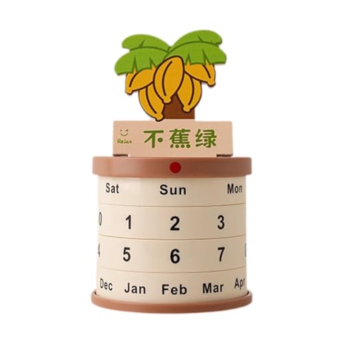 predolo Drehbarer Kalender in Blumentopfform, Dekorativer, Lustiger, Drehbarer Tischkalender für Zuhause, Schreibtisch, Schrank, Bauernhaus Dekor, Keine Sorge predolo Drehbarer Kalender in Blumentopfform, Dekorativer, Lustiger, Drehbarer Tischkalender für Zuhause, Schreibtisch, Schrank, Bauernhaus Dekor, Keine Sorge von predolo