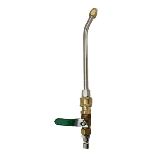 predolo Druckreiniger Ventilstange 1/4 Ventil Schlauchadapter Verlängerungsstab Kupfer Edelstahl Funktion Einfache Installation für Professionelle Reinigung, 30 Grad von predolo