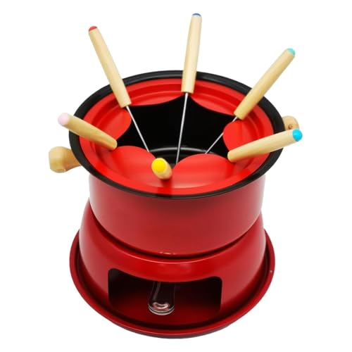 predolo Fondue Topf Set Aus Gusseisen, Mini, Verdickt, Käsefondue Set, Tragbar von predolo