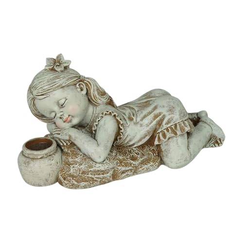 predolo Gartenfigur Kinderstatue mit Solarbeleuchtung Liegende Kind Dekorationsfigur Harz Skulptur Gartendeko Outdoor Figur Ornament Detailreiche Ausführung, Liegendes Mädchen predolo Gartenfigur Kinderstatue mit Solarbeleuchtung Liegende Kind Dekorationsfigur Harz Skulptur Gartendeko Outdoor Figur Ornament Detailreiche Ausführung, Liegendes Mädchen von predolo