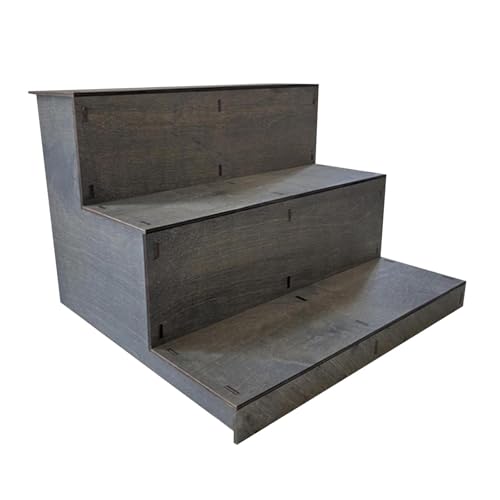 predolo Holz Display Stand Organizer Multifunktionale Tassen Lebensmittel Display Riser, Schwarz von predolo