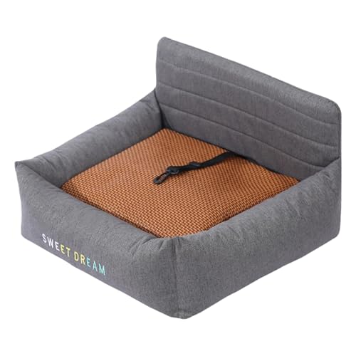 predolo Hundeautositz Hundesofa Haustierbett Autokissen mit 360 Grad Sicherheit durch Schutzwände Und Gurte für Den Transport von Kätzchen Und Welpen, Grau predolo Hundeautositz Hundesofa Haustierbett Autokissen mit 360 Grad Sicherheit durch Schutzwände Und Gurte für Den Transport von Kätzchen Und Welpen, Grau von predolo