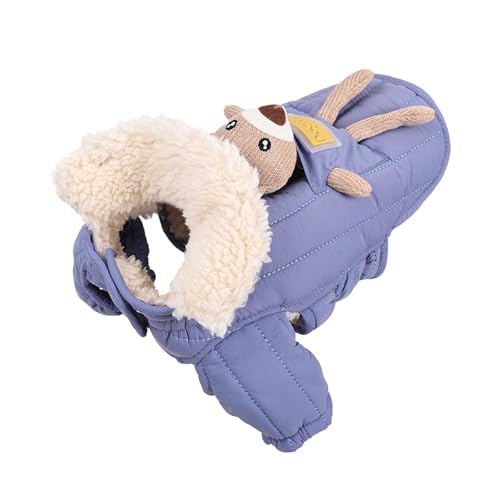 predolo Hundewinterjacke Winddichte Hundebekleidung Warme Schneejacke Gesteppte Herbstjacke Aus Polyester mit Süßem Bär für Spaziergänge bei Schnee Und Kalte, Blue M predolo Hundewinterjacke Winddichte Hundebekleidung Warme Schneejacke Gesteppte Herbstjacke Aus Polyester mit Süßem Bär für Spaziergänge bei Schnee Und Kalte, Blue M von predolo