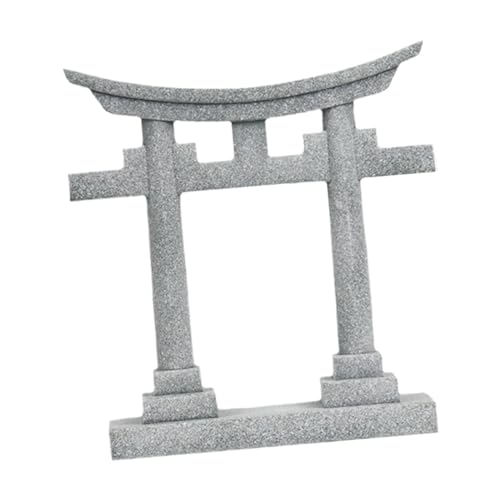 predolo Japanische Torii-Tor-Miniaturstatue, Terrarium-Dekoration, multifunktionales PVC-Material für Bonsai-Basteldekoration, langlebig, 6.1 x 1.8 x 6.9 cm von predolo