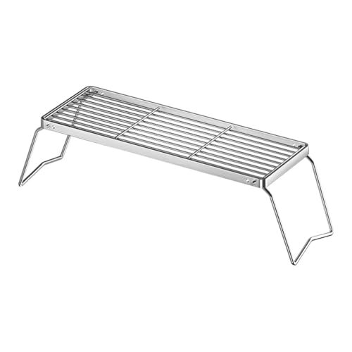 predolo Klappbarer Lagerfeuergrill, Grillrost, Platzsparend, Leicht, Mehrzweck Feuerstelle, Grillrost, Campingrost Zum Grillen Und Wandern, Mehrfarbig, L von predolo