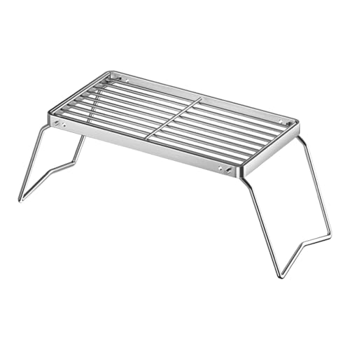 predolo Klappbarer Lagerfeuergrill, Grillrost, Platzsparend, Leicht, Mehrzweck Feuerstelle, Grillrost, Campingrost Zum Grillen Und Wandern, Mehrfarbig, S von predolo