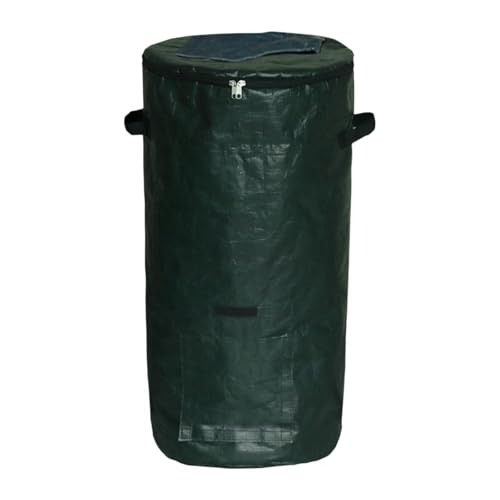 predolo Kompostsack, Gartenabfallsack, Rasensack, Organizer Behälter mit Reißverschlussdeckel Und Griffen für Gartenabfälle, Outdoor Müll, Bauernhof, Mehrfarbig, 35 X 60 cm Oberes von predolo