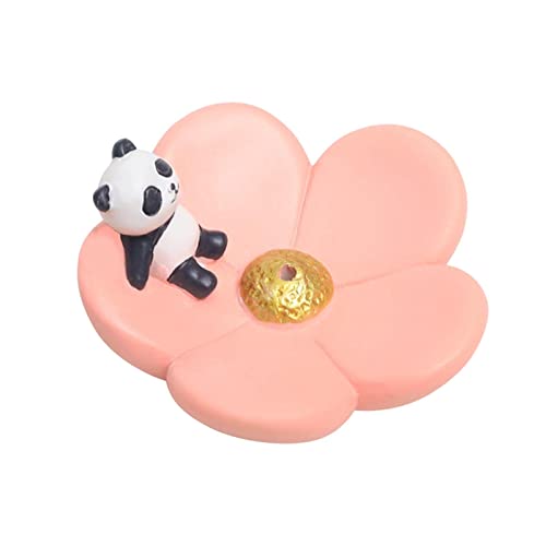 predolo Kreative Blume Räucherstäbchen Halter Cartoon Tier Handgemachte Räucherschale Niedlicher Räuchergefäß für Heimdekoration Büro Wohnzimmer, Panda von predolo