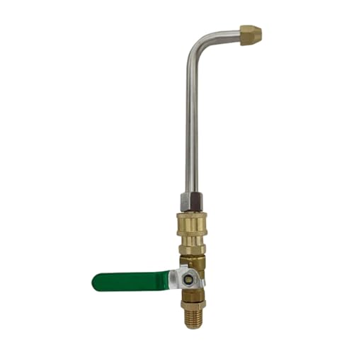 predolo Kupfer Edelstahl Hochdruckreiniger Stab Schnellkupplung Praktisches Zubehör für Dachrinne Terrasse Hof Einfahrt, 23,5 cm 30 Grad M22 von predolo