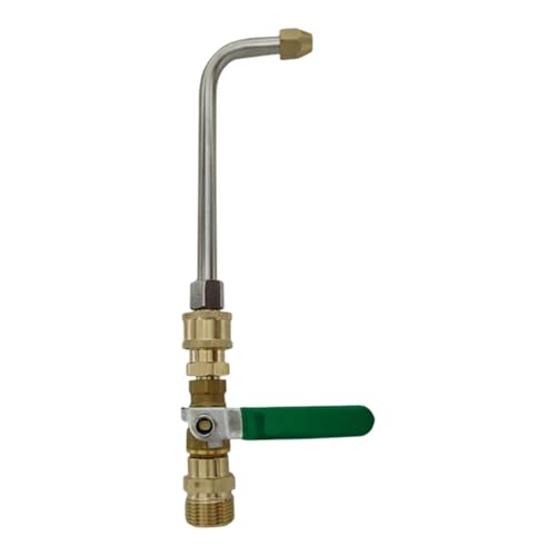 predolo Kupfer Edelstahl Hochdruckreiniger Stab Schnellkupplung Praktisches Zubehör für Dachrinne Terrasse Hof Einfahrt, 23,5 cm 90 Grad M22 von predolo